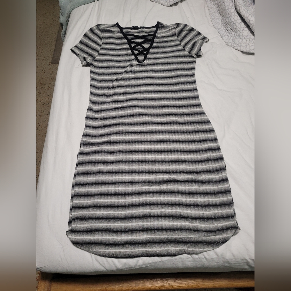 Striped mini dress